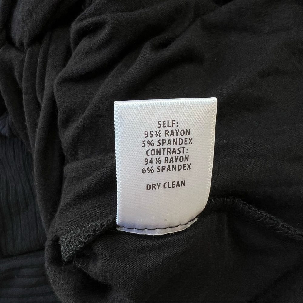 Bailey 44 Solid Black Ribbed Stretch Knit Column … - image 8